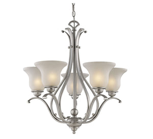 Vaxcel - CH35405BN - Five Light Chandelier - Monrovia - Brushed Nickel