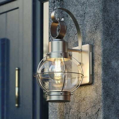 Vaxcel - OW21861BN - One Light Outdoor Wall Mount - Chatham - Brushed Nickel