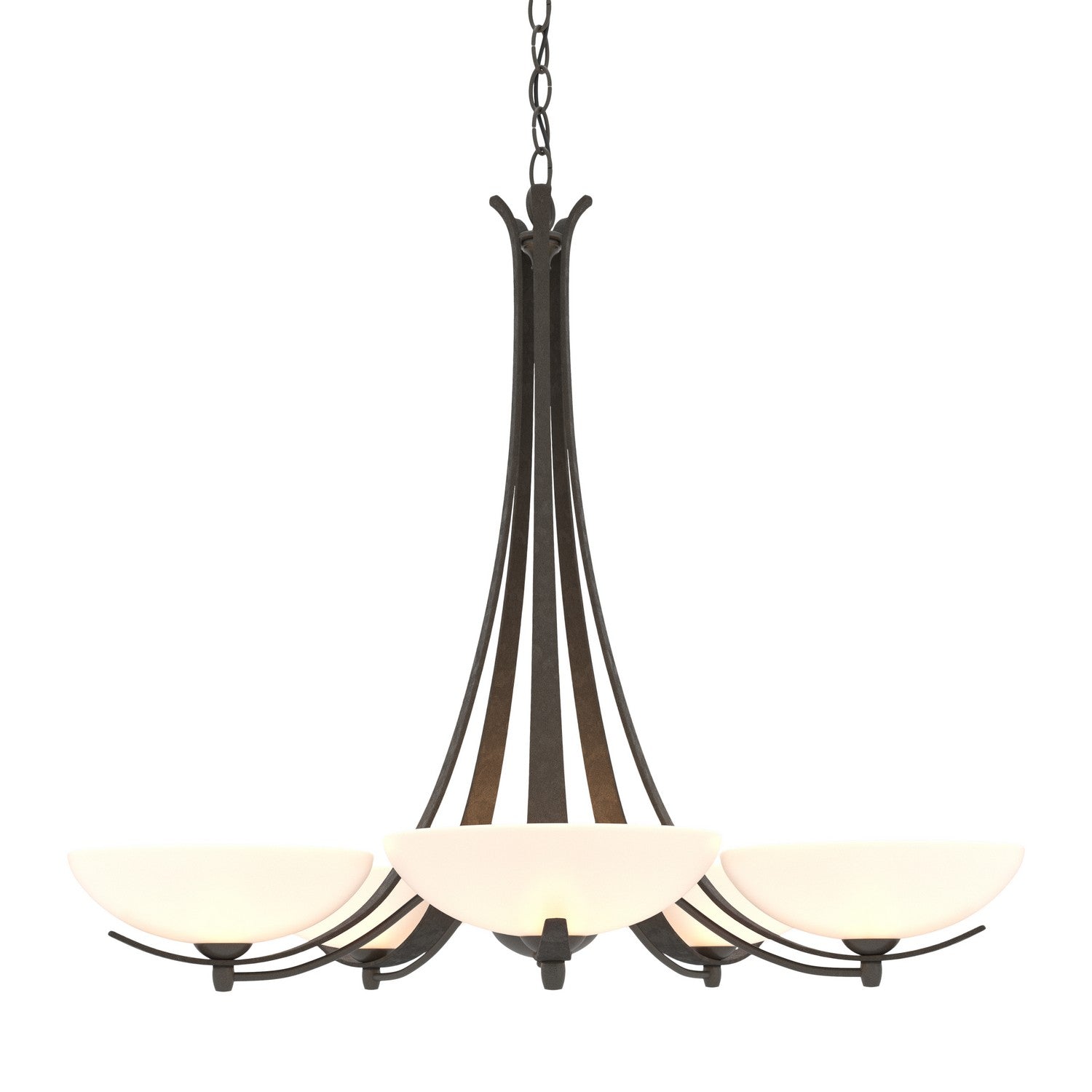 Hubbardton Forge - 101261-SKT-07-GG0123 - Five Light Chandelier - Aegis - Dark Smoke