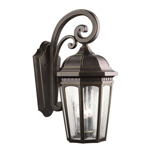 Kichler - 9034RZ - Three Light Outdoor Wall Mount - Courtyard - Rubbed Bronze