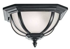 Kichler - 9848BK - Two Light Outdoor Flush/Semi Flush Mount - Salisbury - Black