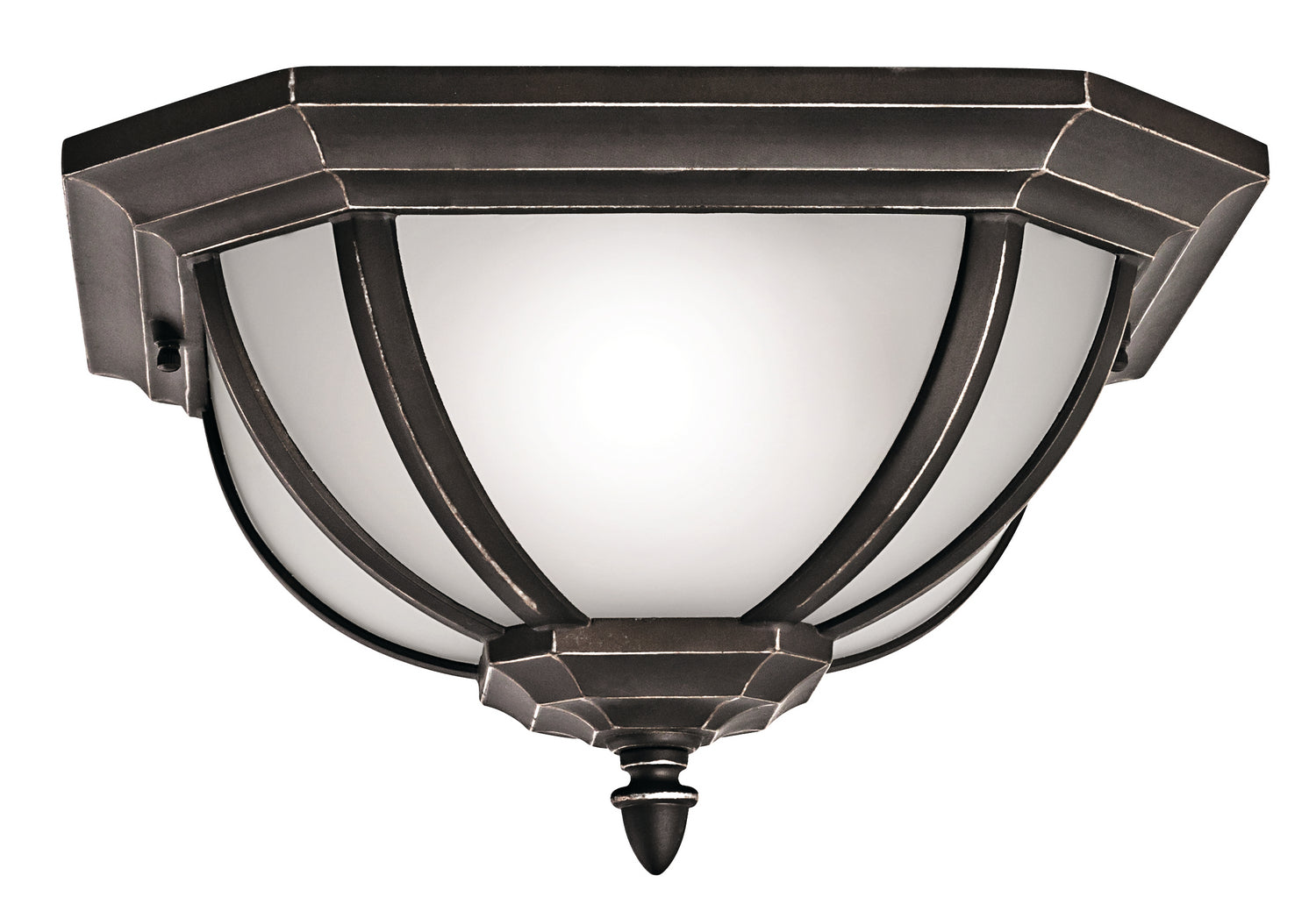 Kichler - 9848RZ - Two Light Outdoor Flush/Semi Flush Mount - Salisbury - Rubbed Bronze