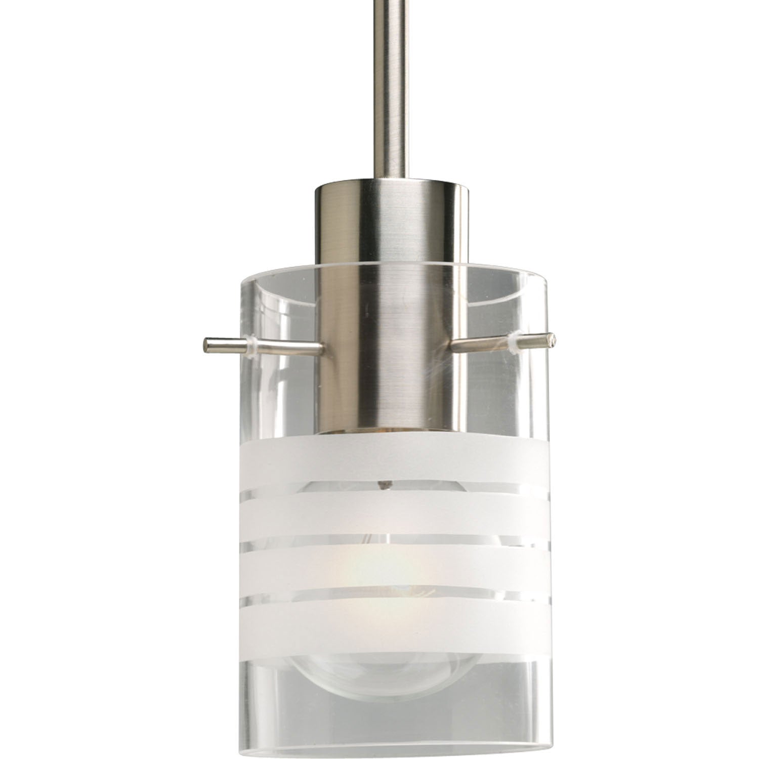 Progress Lighting - P5158-09 - One Light Pendant - Glass Pendants - Brushed Nickel