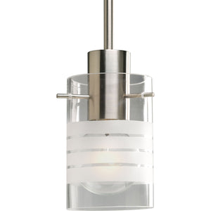 Progress Lighting - P5158-09 - One Light Pendant - Glass Pendants - Brushed Nickel