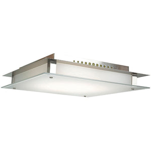 Access - 50032-BS/FST - Two Light Flush Mount - Vision SQ - Brushed Steel