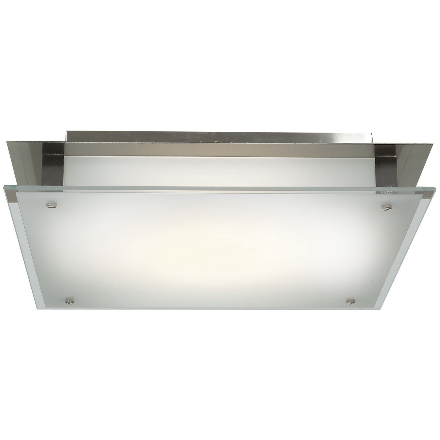 Access - 50032-BS/FST - Two Light Flush Mount - Vision SQ - Brushed Steel