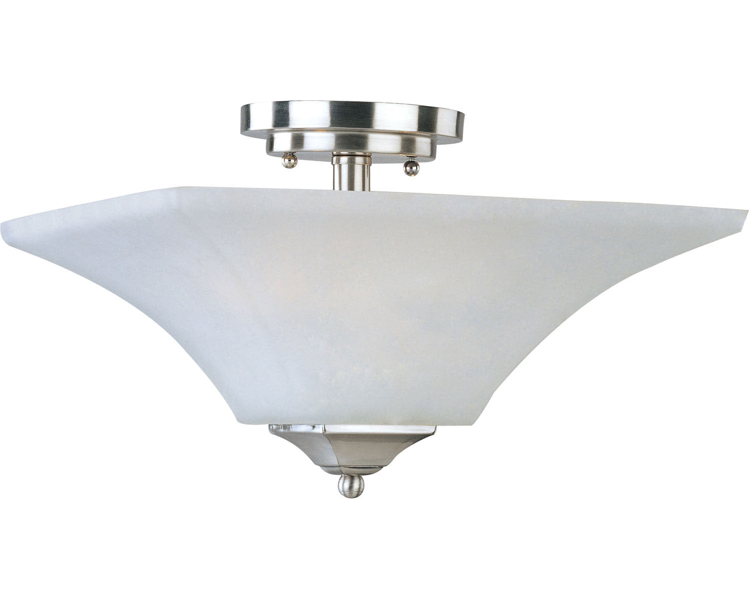 Maxim - 20091FTSN - Two Light Semi-Flush Mount - Aurora - Satin Nickel