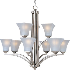 Maxim - 20096FTSN - Nine Light Chandelier - Aurora - Satin Nickel