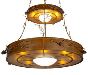 Meyda Tiffany - 23812 - 16 Light Inverted Pendant - Woodland Pine - Rust