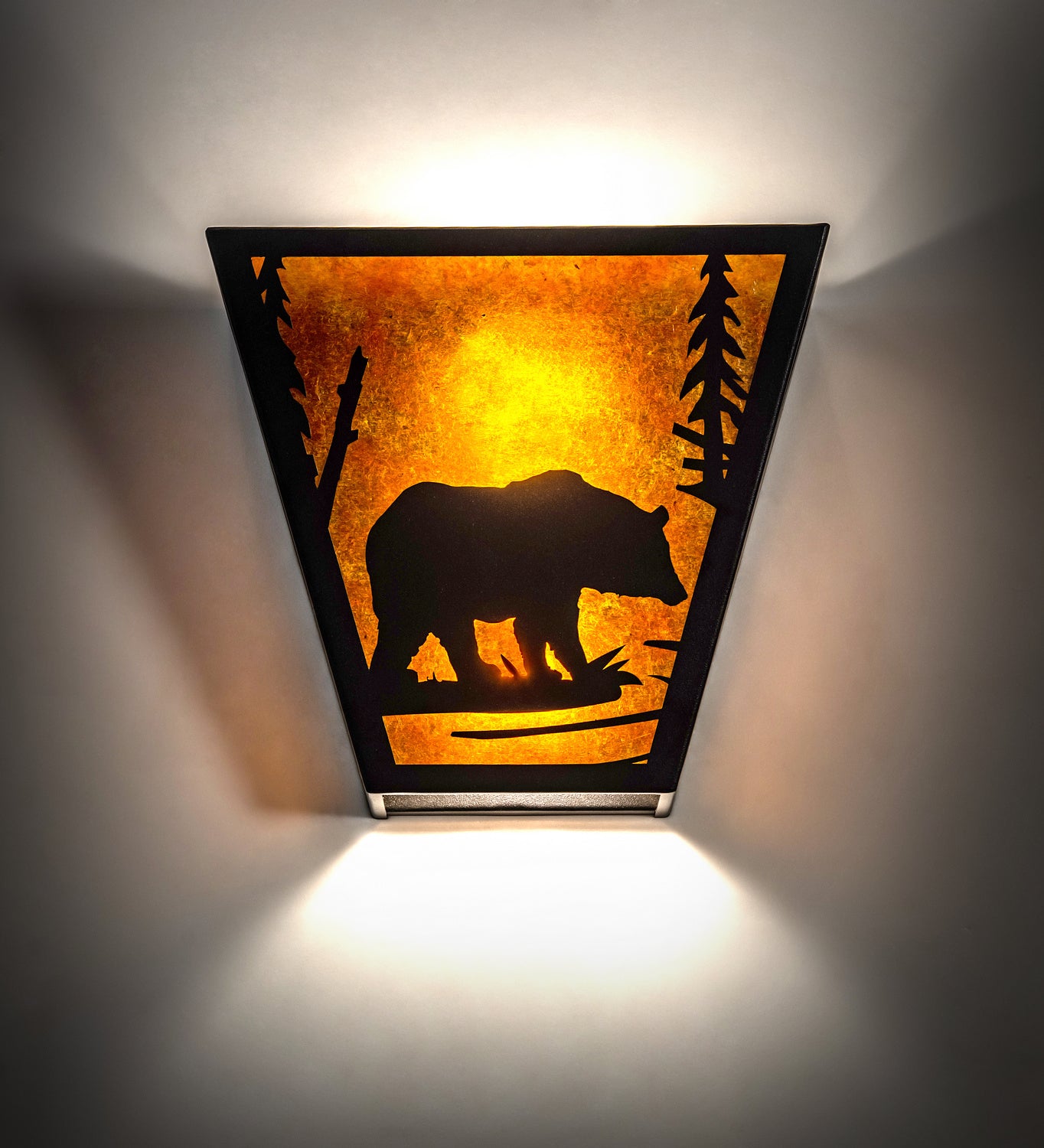 Meyda Tiffany - 23939 - Two Light Wall Sconce - Bear Creek - Textured Black