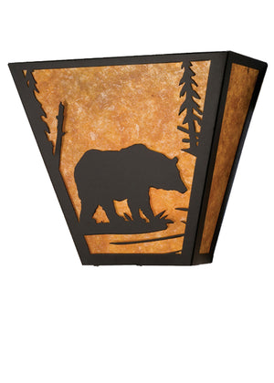 Meyda Tiffany - 23939 - Two Light Wall Sconce - Bear Creek - Textured Black