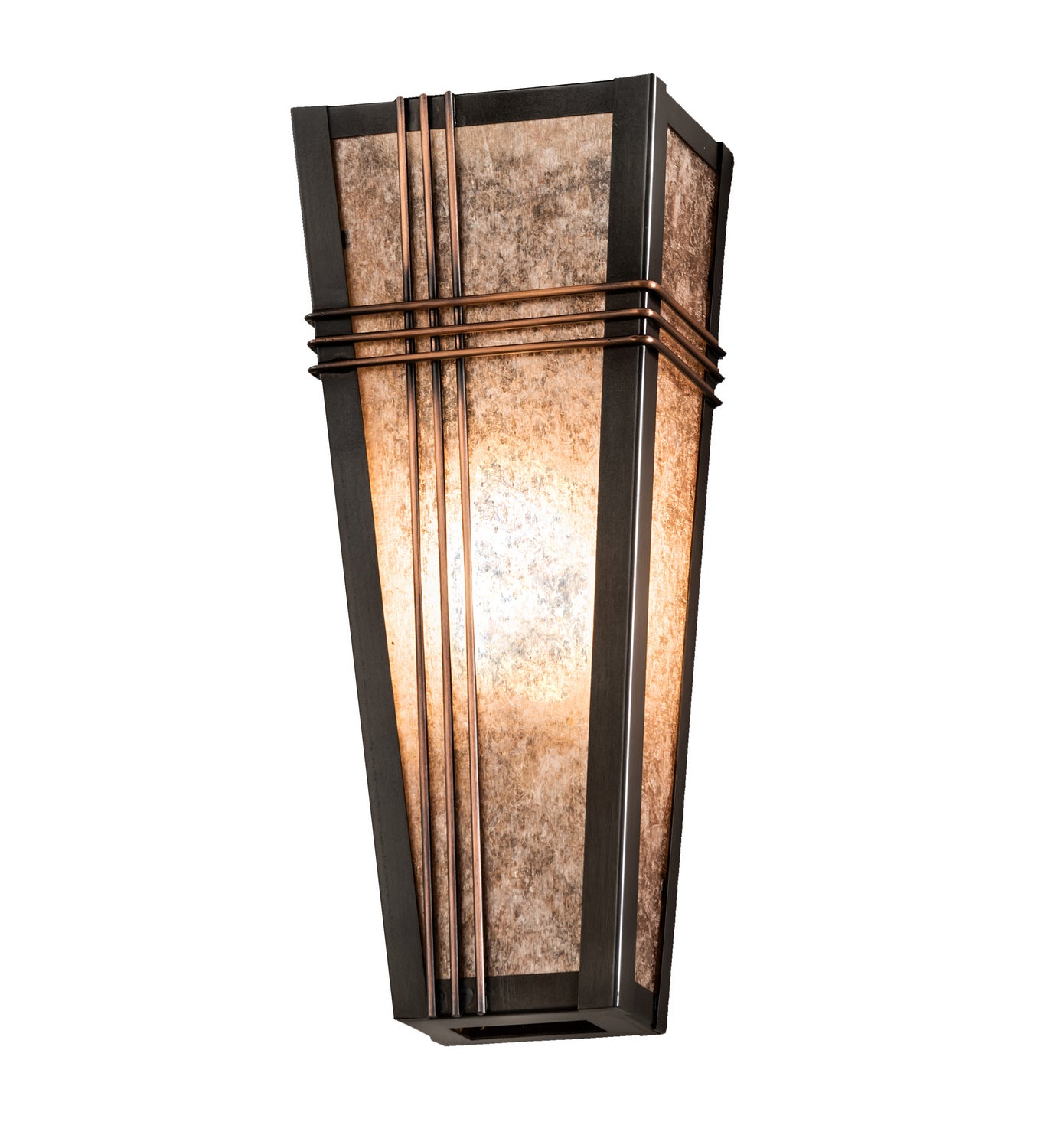 Meyda Tiffany - 28715 - One Light Wall Sconce - Triangulator - Craftsman Brown