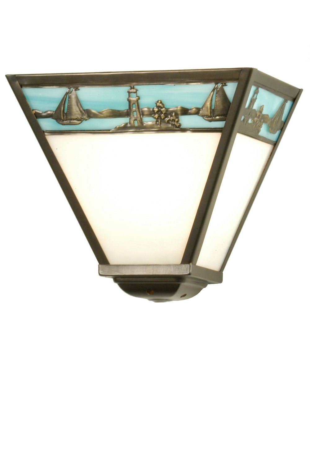 Meyda Tiffany - 29114 - One Light Wall Sconce - Sailboat - Antique Brass