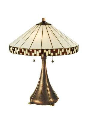 Meyda Tiffany - 29137 - Table Lamp - Checkerboard - Mahogany Bronze