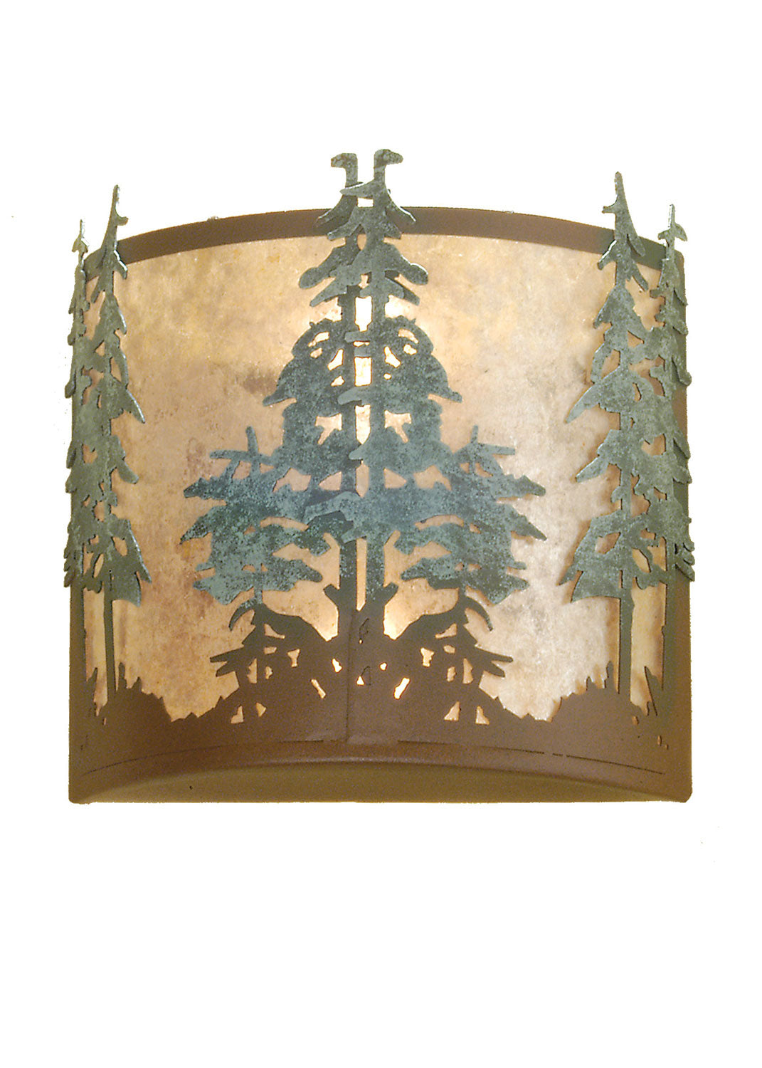 Meyda Tiffany - 29327 - Two Light Wall Sconce - Tall Pines - Rust/Green Trees