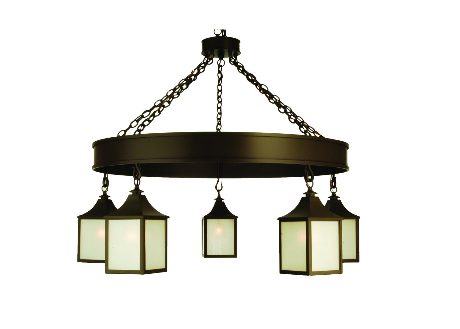 Meyda Tiffany - 29443 - Five Light Chandelier - Bigfork - Timeless Bronze