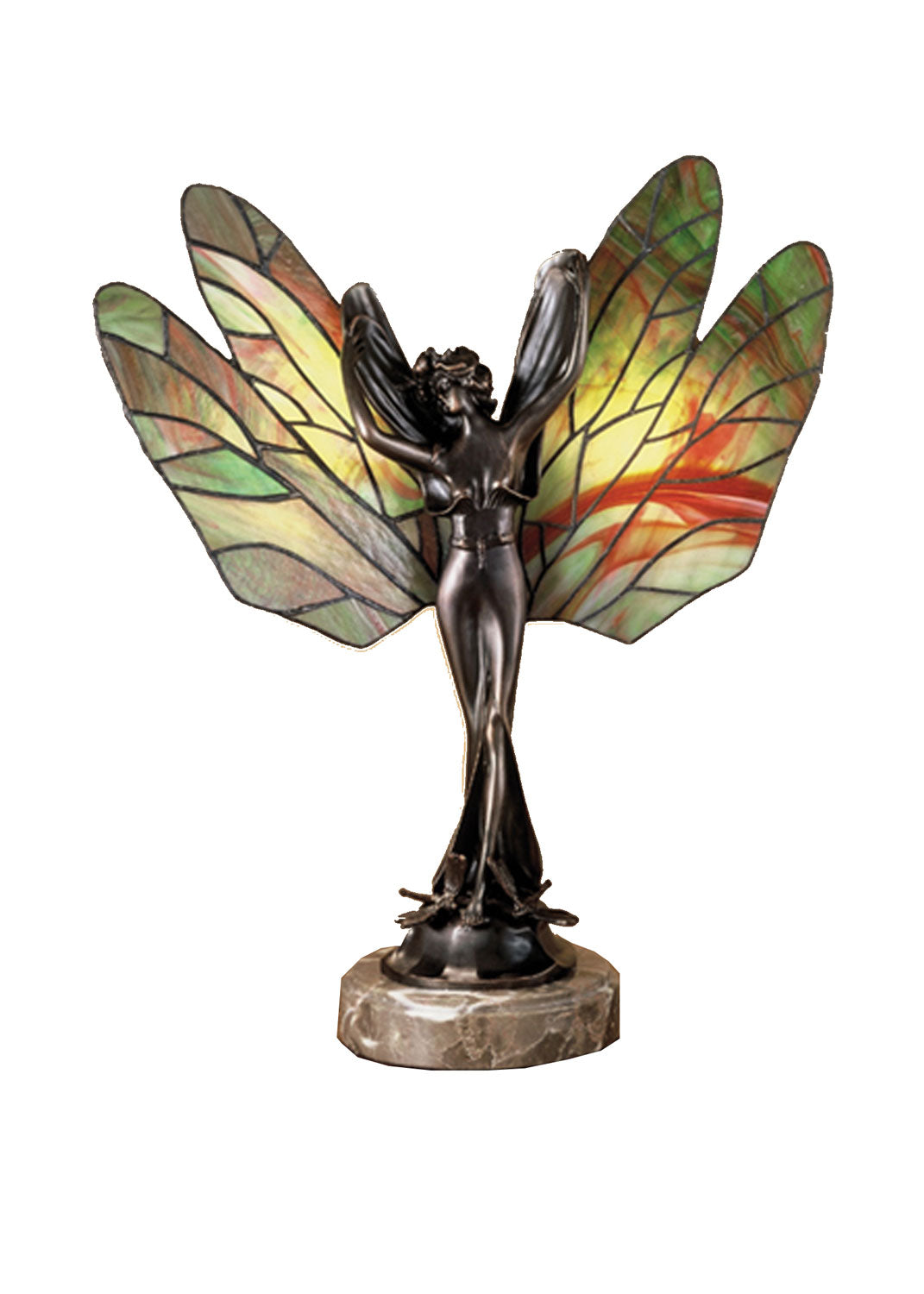 Meyda Tiffany - 38673 - Two Light Accent Lamp - Dragonfly Lady - Bronze