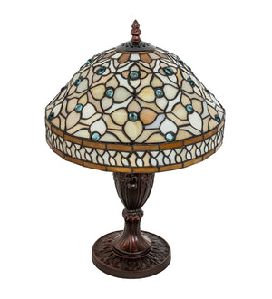 Meyda Tiffany - 44881 - One Light Accent Lamp - Jeweled Quatrefoil - Bai Ha Blue Jewel