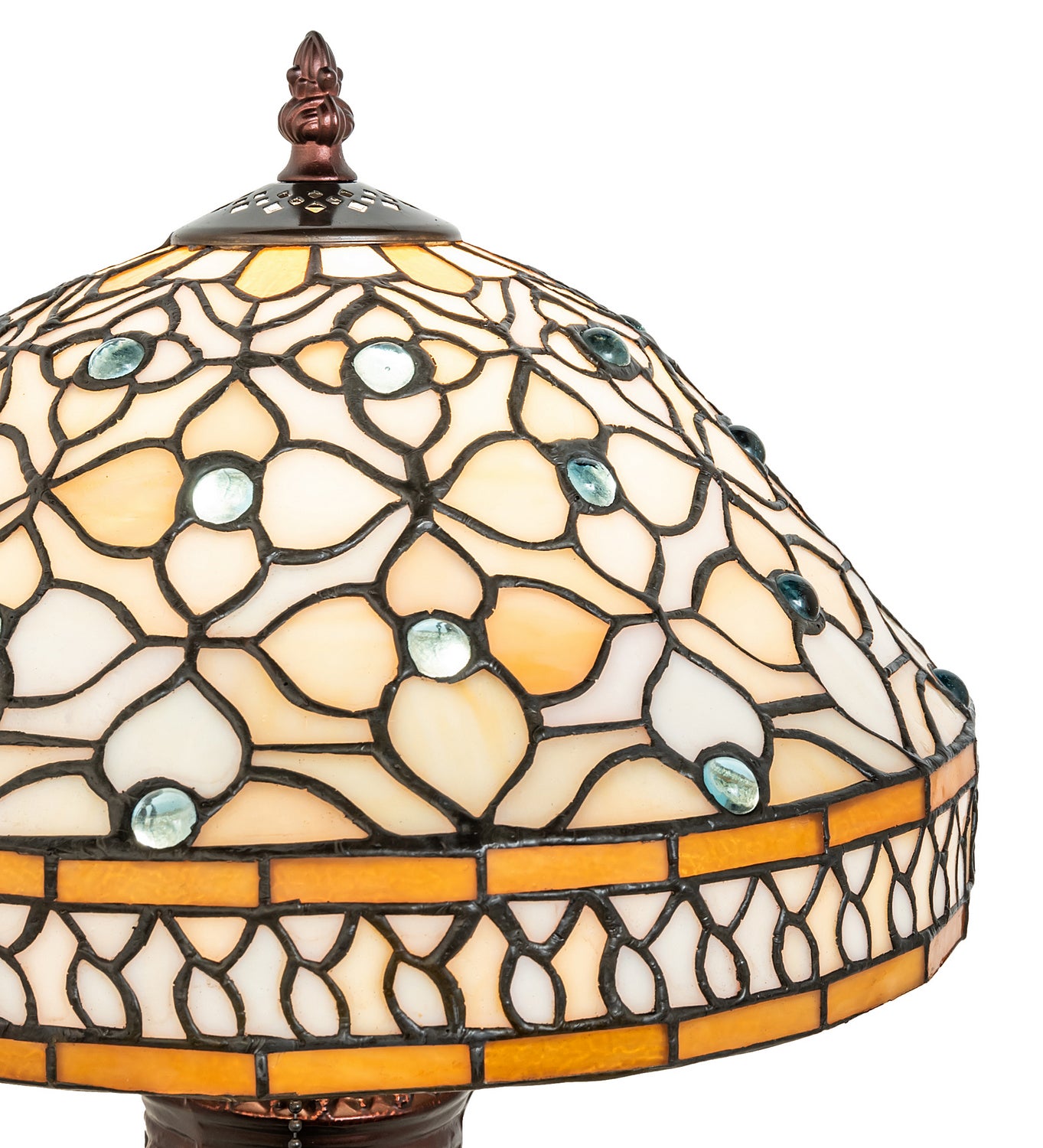 Meyda Tiffany - 44881 - One Light Accent Lamp - Jeweled Quatrefoil - Bai Ha Blue Jewel