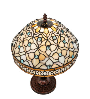 Meyda Tiffany - 44881 - One Light Accent Lamp - Jeweled Quatrefoil - Bai Ha Blue Jewel