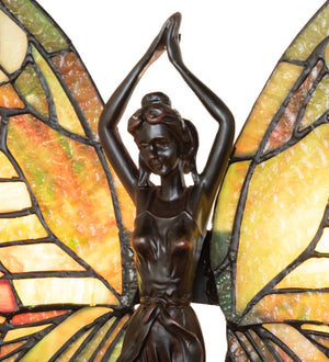 Meyda Tiffany - 48018 - Two Light Accent Lamp - Butterfly Lady - Mahogany Bronze