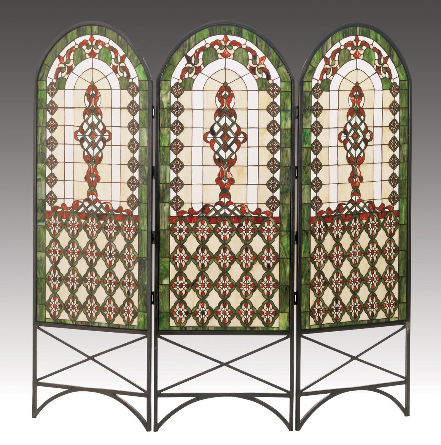 Meyda Tiffany - 48809 - Room Divider - Quatrefoil - Antique Copper,Verdigris