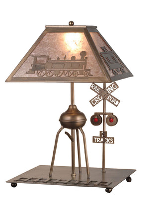 Meyda Tiffany - 51704 - One Light Table Lamp - Train - Antique Copper