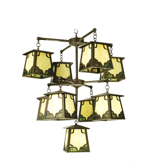 Meyda Tiffany - 52068 - Nine Light Chandelier - Kirkpatrick - Timeless Bronze