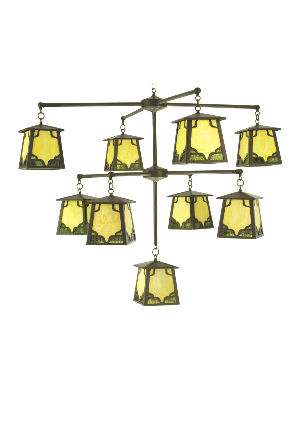 Meyda Tiffany - 65227 - Nine Light Chandelier - Kirkpatrick - Timeless Bronze