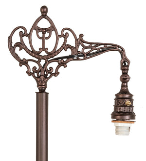 Meyda Tiffany - 65830 - One Light Bridge Arm Floor Lamp - Duffner & Kimberly Shell & Diamond - Craftsman Brown