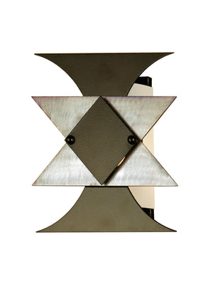 Meyda Tiffany - 66626 - One Light Wall Sconce - Butterfly - Black Chrome Vein/Clear Coat