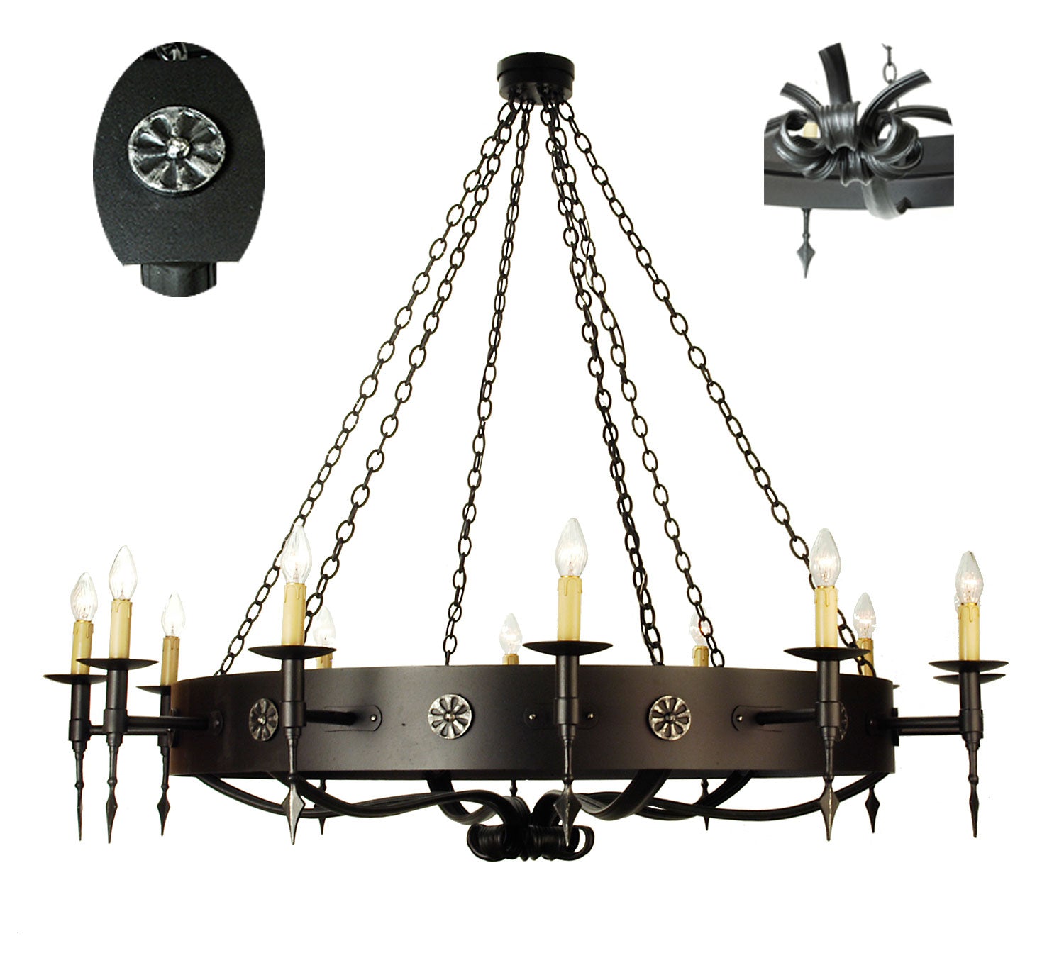 Meyda Tiffany - 67720 - 12 Light Chandelier - Warwick - Dark Roast