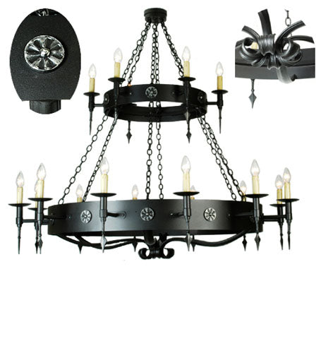 Meyda Tiffany - 67722 - 18 Light Chandelier - Warwick - Dark Roast