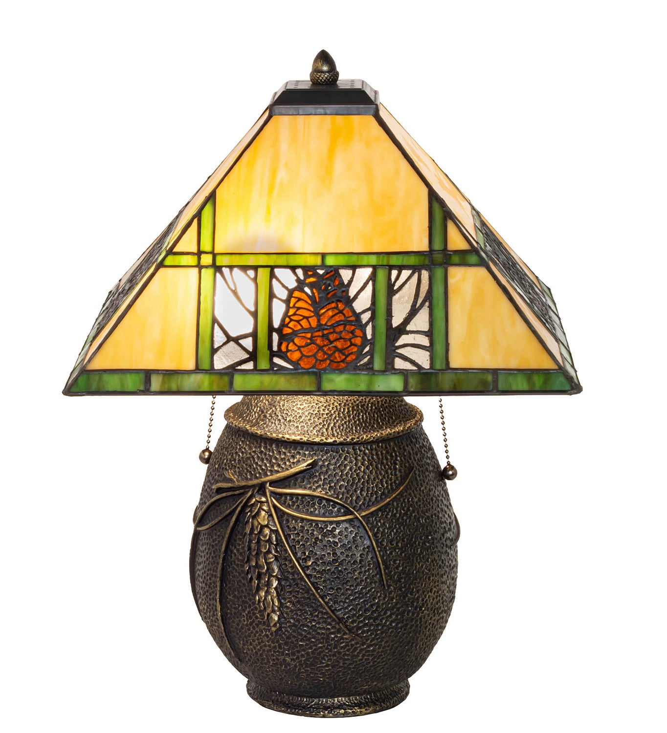 Meyda Tiffany - 67850 - Two Light Table Lamp - Pinecone Ridge - Bronze