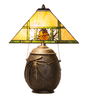 Meyda Tiffany - 67850 - Two Light Table Lamp - Pinecone Ridge - Bronze