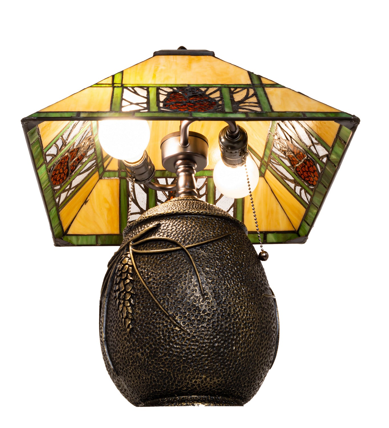 Meyda Tiffany - 67850 - Two Light Table Lamp - Pinecone Ridge - Bronze