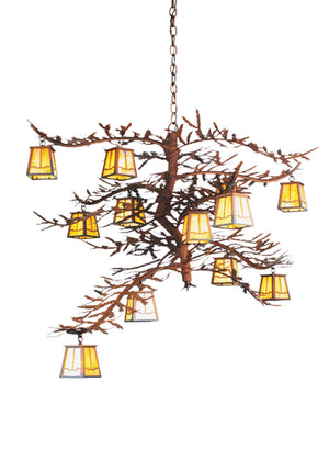 Meyda Tiffany - 67904 - 12 Light Chandelier - Pine Branch - Rust/Wrought Iron