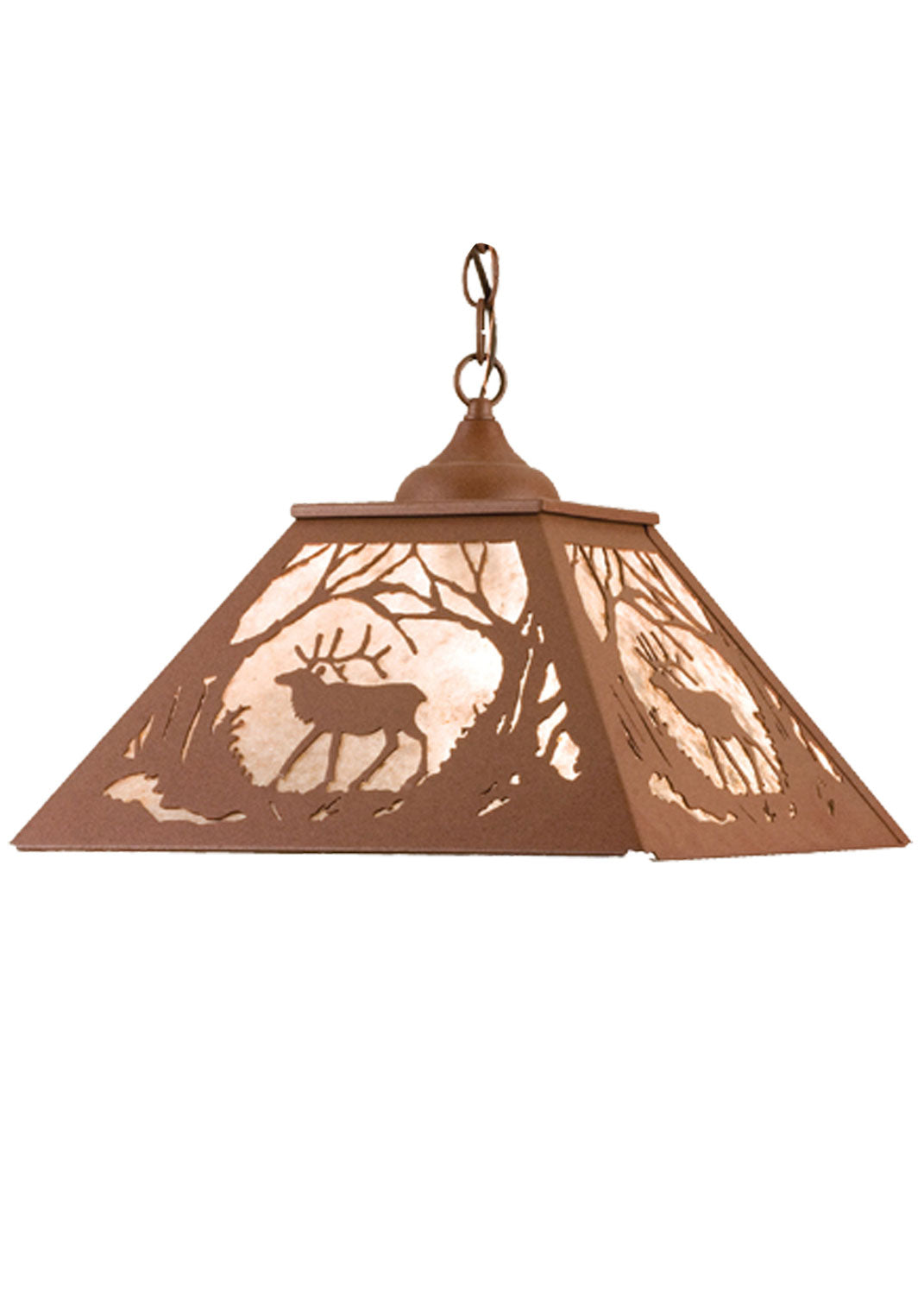 Meyda Tiffany - 68576 - Two Light Pendant - Elk At Dawn - Rust