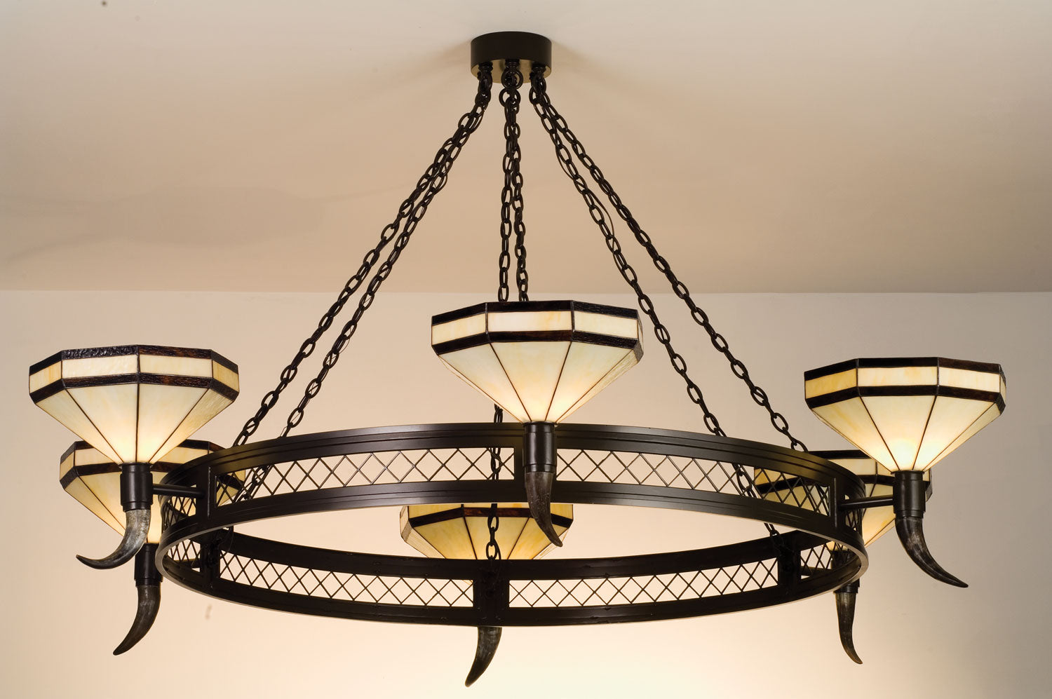 Meyda Tiffany - 72557 - Six Light Chandelier - Topridge - Timeless Bronze