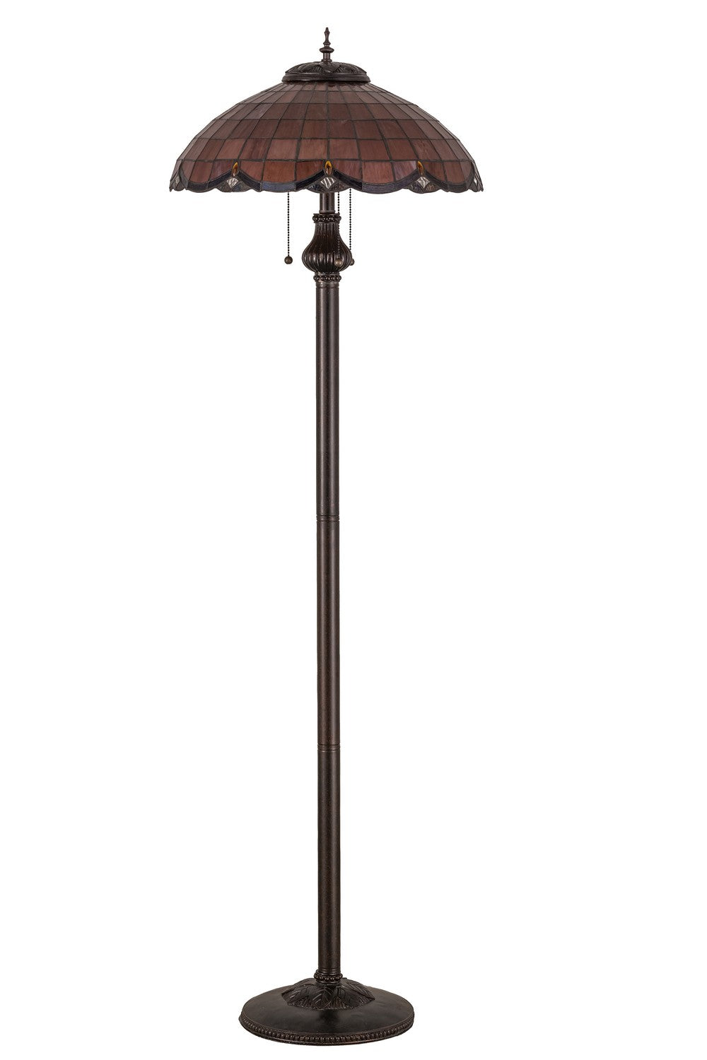 Meyda Tiffany - 79814 - Floor Lamp - Elan - Pbagwg Burgundy Xag Amber