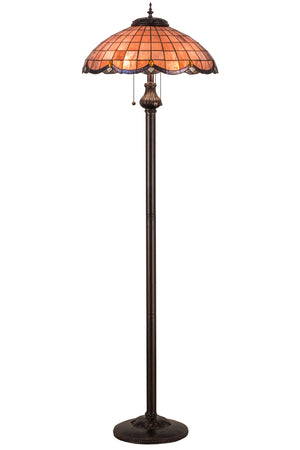 Meyda Tiffany - 79814 - Floor Lamp - Elan - Pbagwg Burgundy Xag Amber