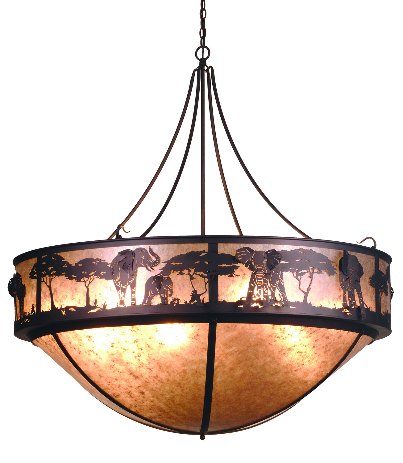 Meyda Tiffany - 81918 - 12 Light Pendant - Elephant - Cinnamon Coffee Metallic