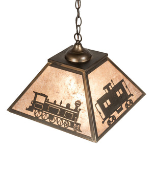 Meyda Tiffany - 98688 - Two Light Pendant - Train - Antique Copper