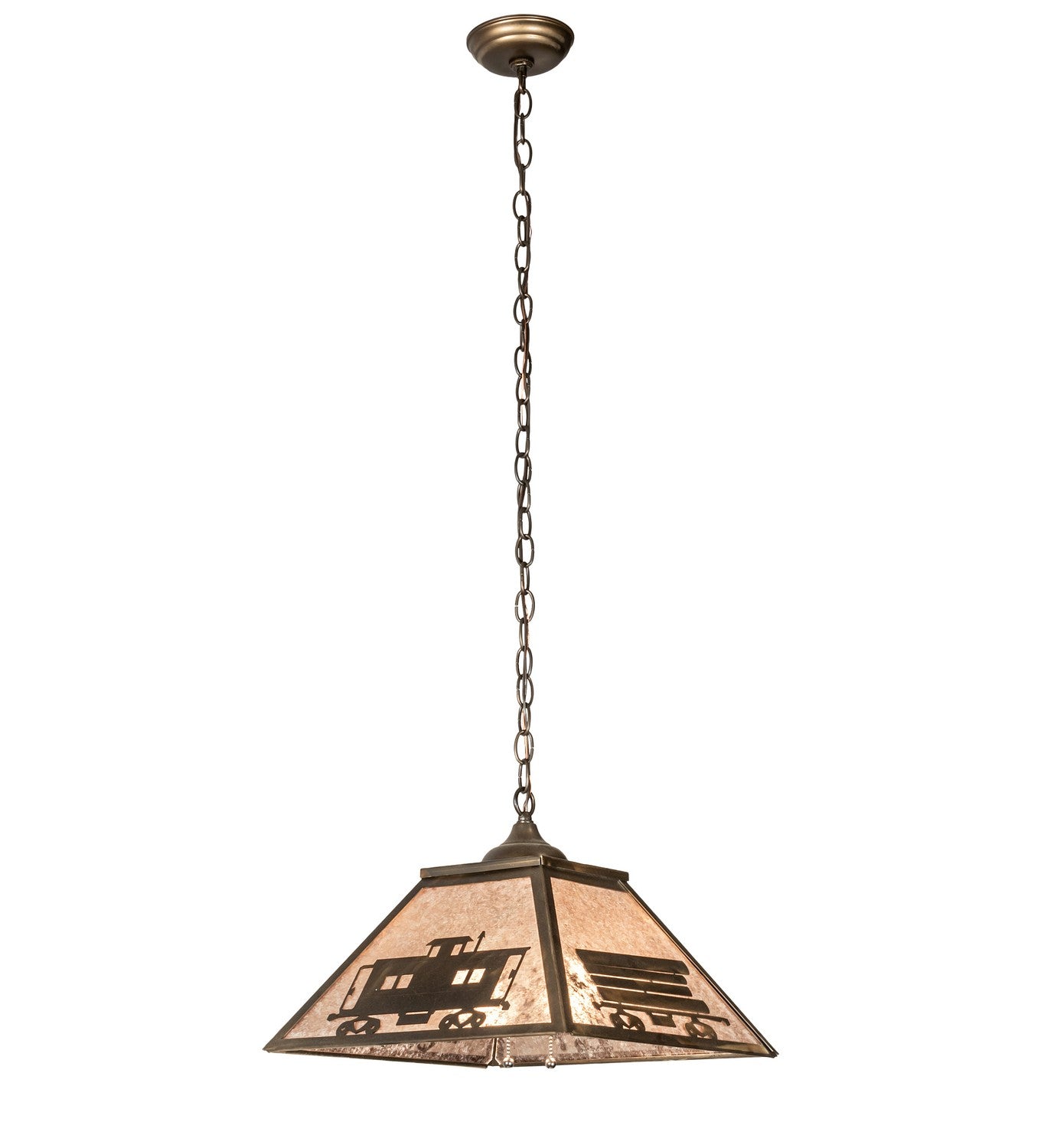 Meyda Tiffany - 98688 - Two Light Pendant - Train - Antique Copper