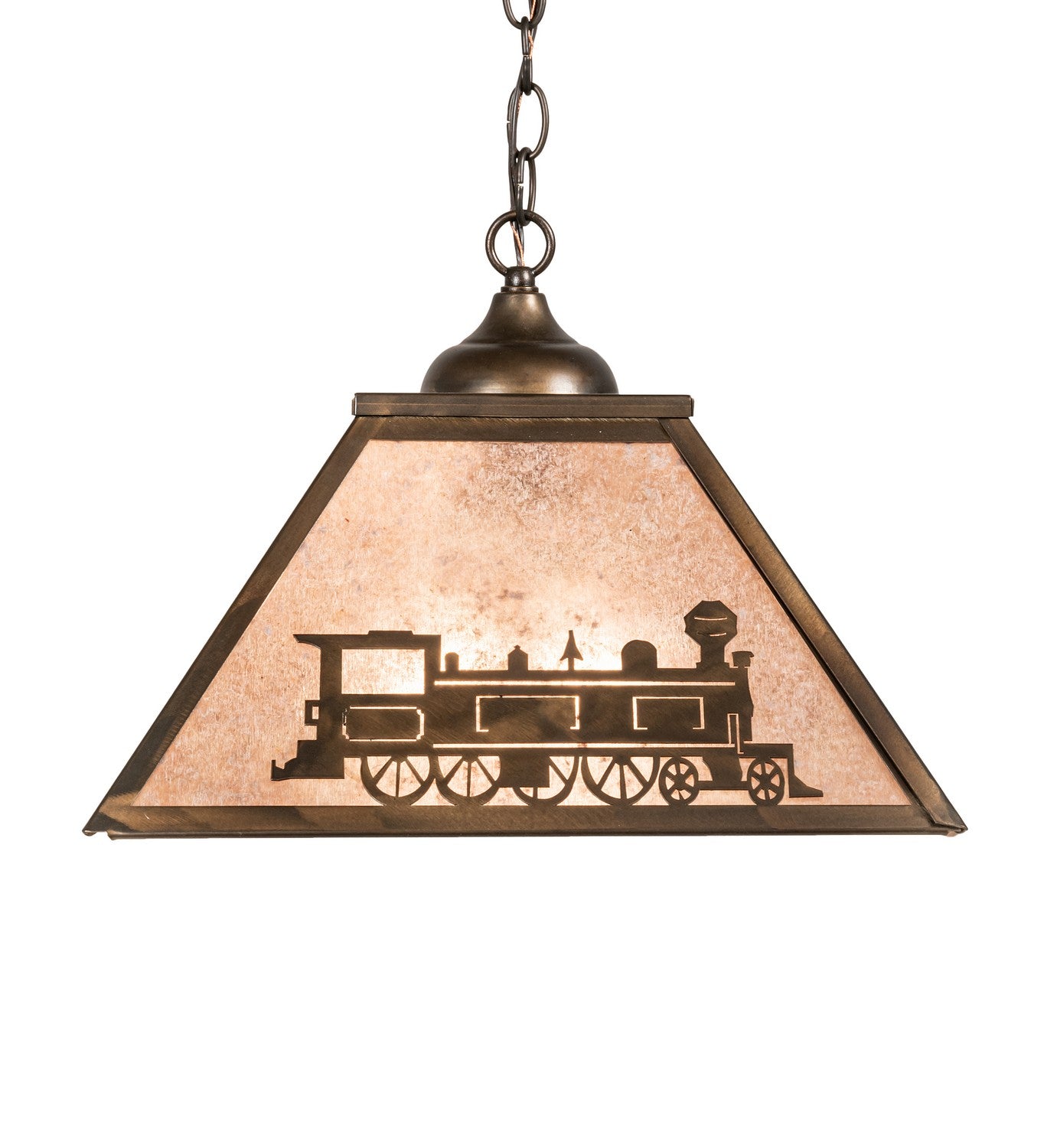 Meyda Tiffany - 98688 - Two Light Pendant - Train - Antique Copper