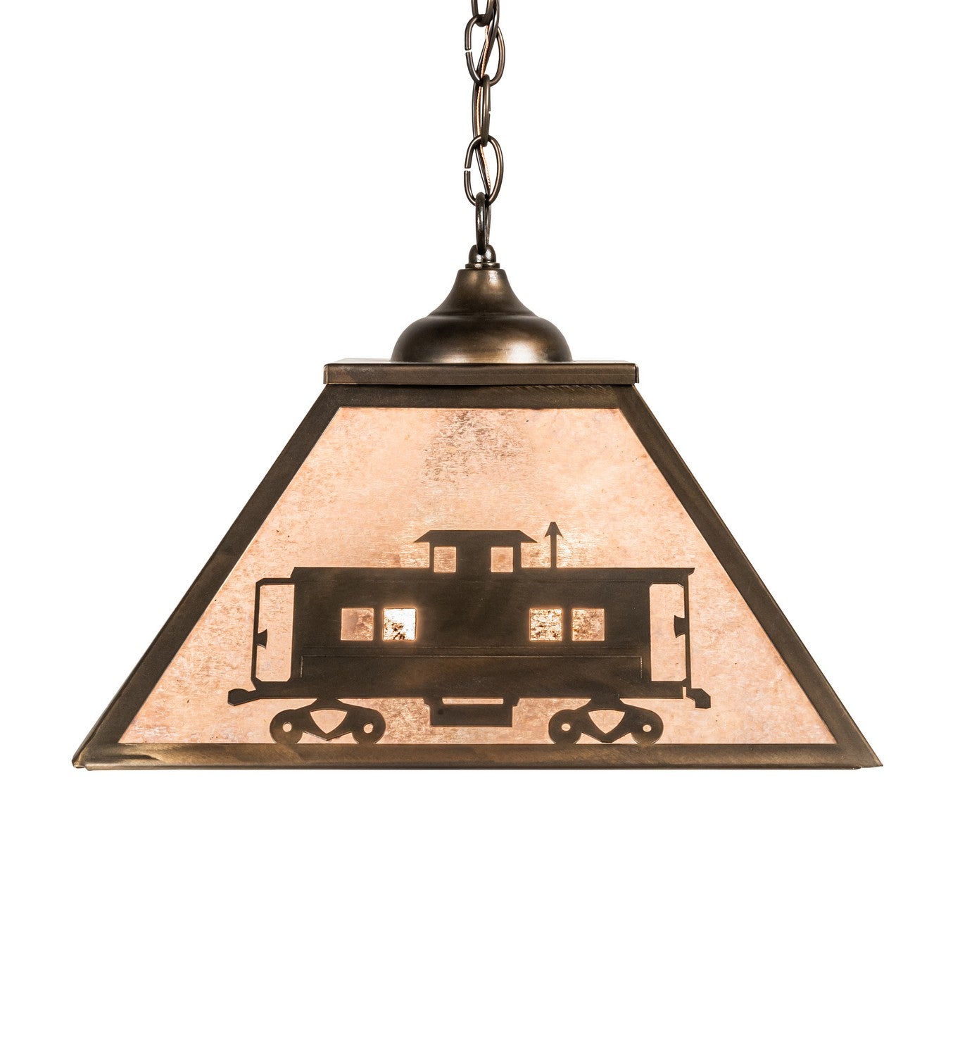 Meyda Tiffany - 98688 - Two Light Pendant - Train - Antique Copper