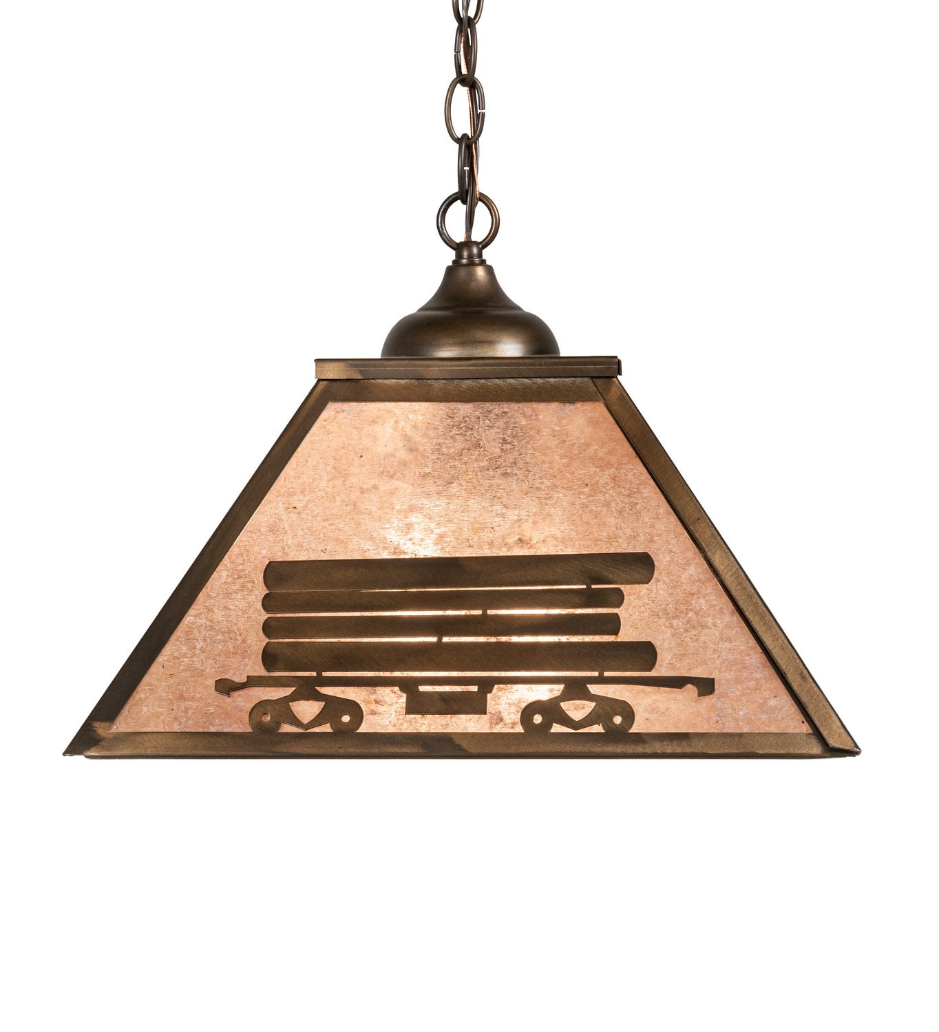 Meyda Tiffany - 98688 - Two Light Pendant - Train - Antique Copper