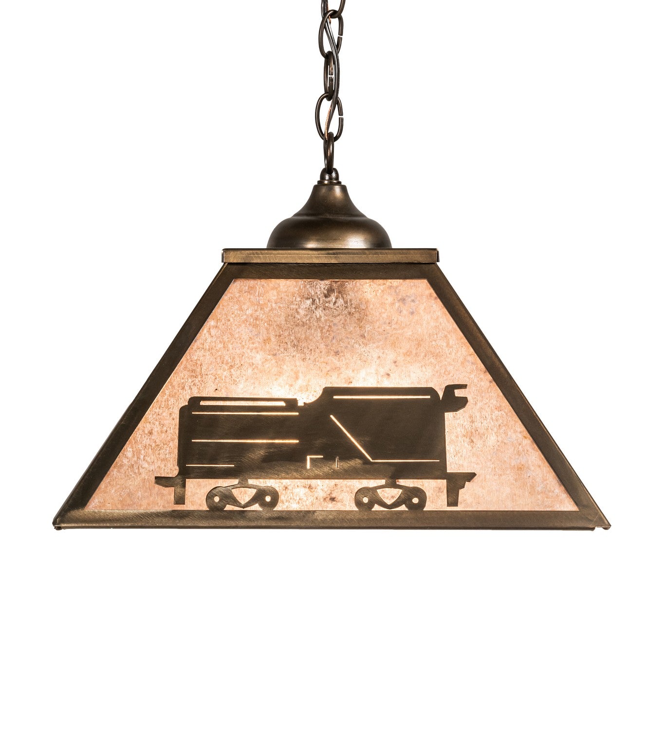 Meyda Tiffany - 98688 - Two Light Pendant - Train - Antique Copper