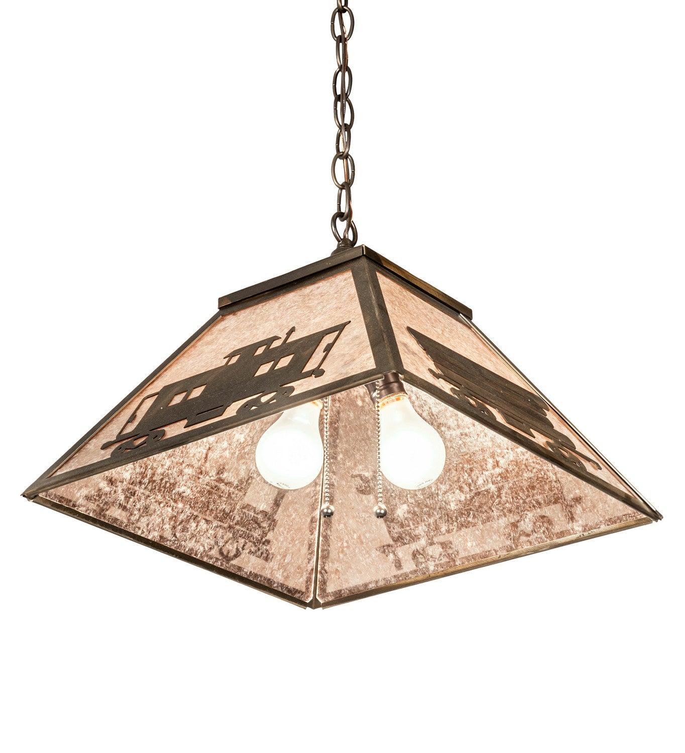 Meyda Tiffany - 98688 - Two Light Pendant - Train - Antique Copper