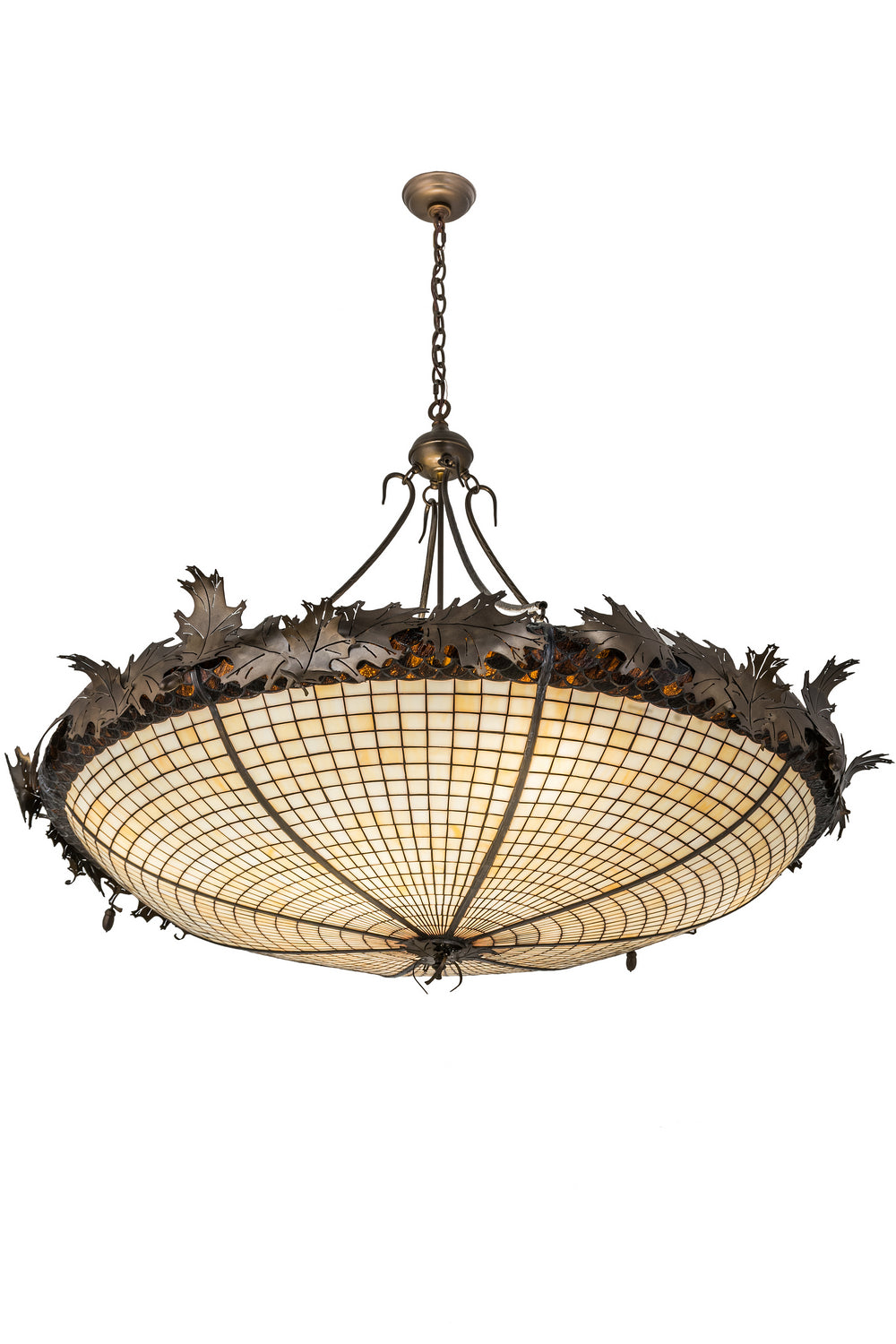 Meyda Tiffany - 98968 - Eight Light Pendant - Greenbriar Oak - Antique Copper